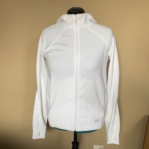 Under Armour white hoodie sweatshirt zip size sm